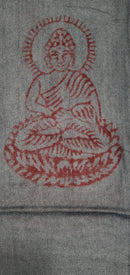 Blue Primordial Om & Asian Symbols Printed Scarf
