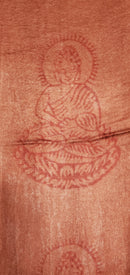 Red Primordial Om & Asian Symbols Printed Scarf