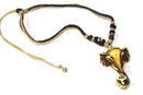 Tribal Elephant Head Boho Style Bone Necklace