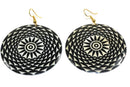 Multi Dimensional Surya Sun Charka Mother of Pearl Earrings