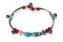 Somethings a Little Fishy Charm Red & Turquoise Bracelet