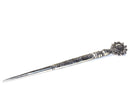 Silver Tone Happy Sun Hair Stick