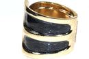 Onyx Twinkling Enamel Hinged Bangle