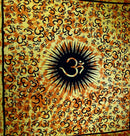 Yellow Om Echoes Tapestry