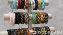 8mm Gold Obsidian Beaded Elastic Stretch Bracelet