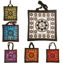 Aum Sanskrit Symbol Lotus Chakra Tie Dye Market Tote Bag Canvas Graphic