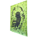 Green Trippy Owl Tapestry Wall Hanging | Wild Lotus® | @wildlotusbrand