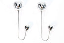 Silver Tone Love Jacket Earrings