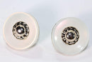 Off-White Button Stud Earrings