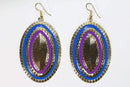 Blue Purple Third Eye Geo Earrings
