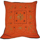 Mirror Work Aari Embroidery Design Cushion Cover Home Accent Furnishing - 16" x 16" | @wildlotusbrand | Wild Lotus®