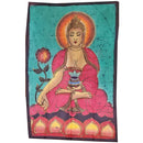 Green Buddha Calling the Earth to Witness Mudra Enlightenment Double Sided Banner 