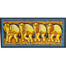 Orange Matriarch Elephant Herd Horizontal Wall Banner Batik Table Runner Decor | Wild Lotus® | @wildlotusbrand