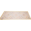 White Cotton Handloom Table Top Runner with Tassel Fringe Accent