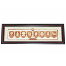 Wooden Vastu Mangal Carving Natural Wood Stain Bracket Frame